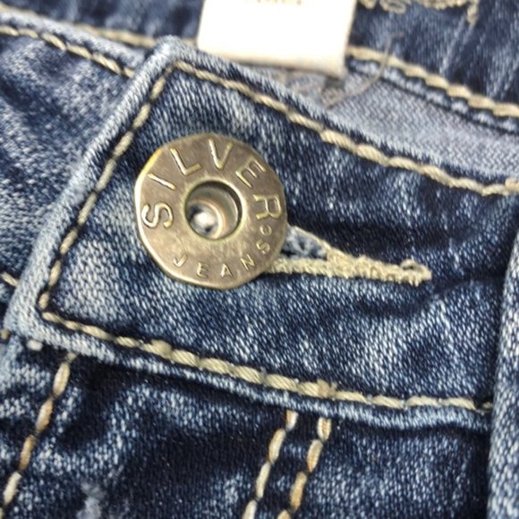 VINTAGE SILVER FRANCES DENIM CAPRIS 27x23 ๐ - Picture 13 of 13